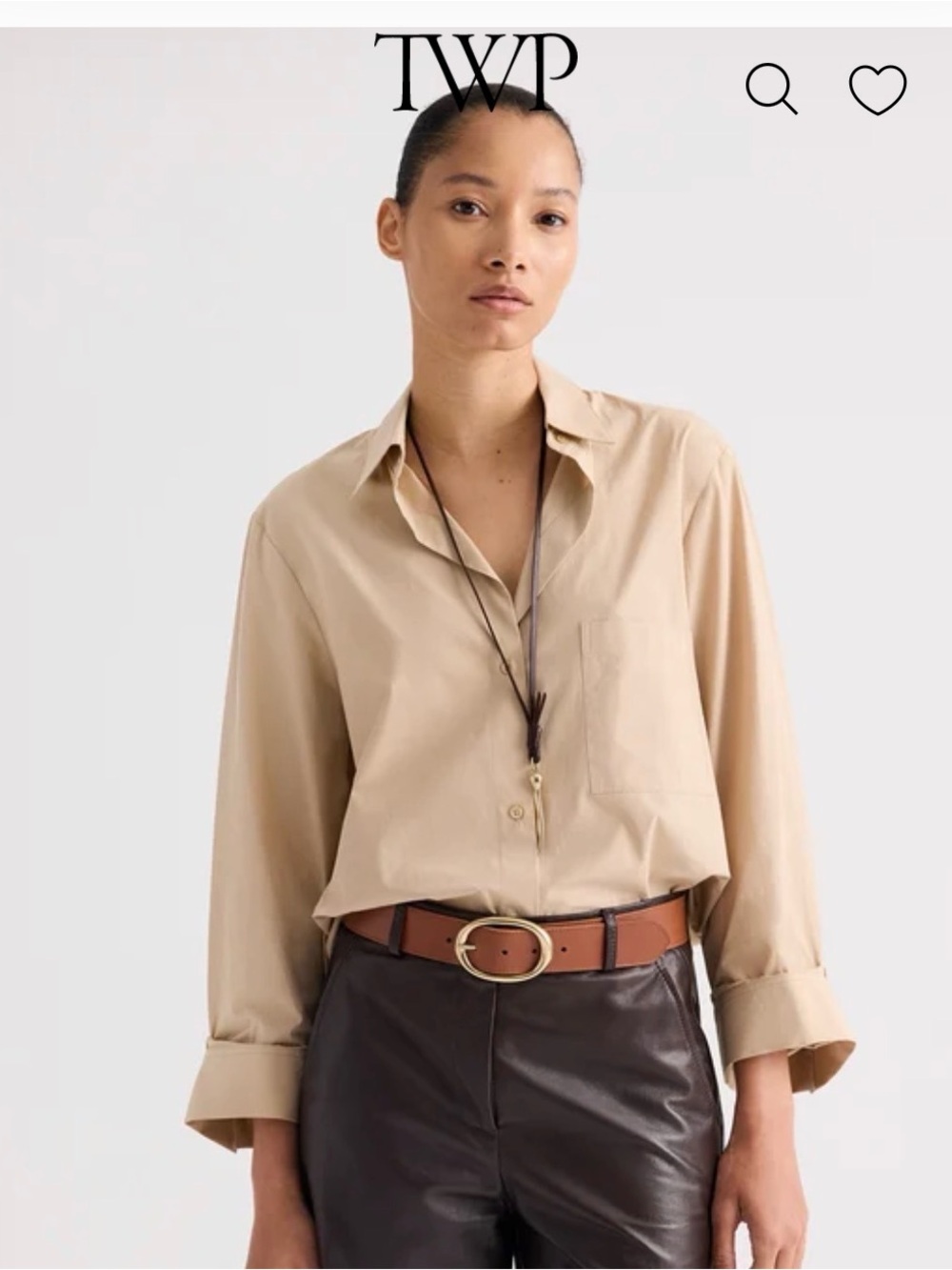 TWP.  Relaxed Button-Front Women's Shirt - sienna Large